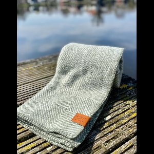 Klippan 100% eco wol ledikantdeken - Gooseye groen - 90x130cm