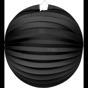 Papieren Lampion Zwart 25cm - Feest Decoratie Bruiloft Zomer Festival