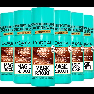 L'Oréal Paris Magic Retouch Mahonie Middenbruin Camouflerende Uitgroeispray Voordeelverpakking - 6 x 75ml