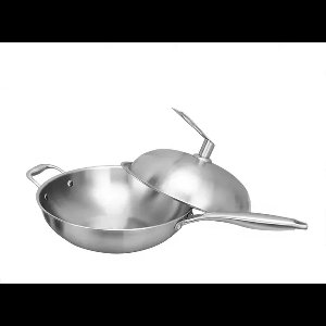 Hongli Classic - Wok - Wokpan - RVS Diameter 32 - Incl. RVS deksel!