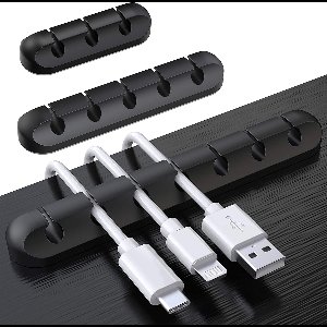 Vardaan® 3-Pack Kabelhouder Clips, Kabel organiser , kabelmanagement koord organizer siliconen zelfklevend voor USB-oplaadkabel netsnoer muis kabel draad pc kantoor thuis - Vardaan® 3-Pack Kabelhouder Clips | Kabelmanagement Gemakkelijk Gemaakt!