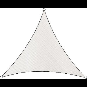 Livin' outdoor Schaduwdoek - Polyester - Driehoek - 3,6 m - Wit