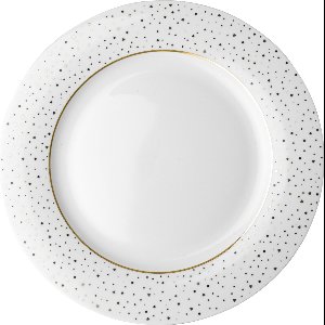 Dutch Rose Loft - Dutch Rose Bord Plat 26 cm Wit Glitter