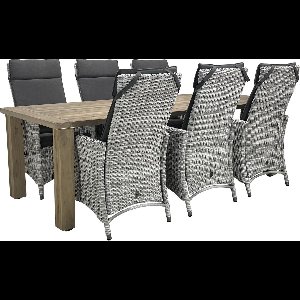 Taste by 4 Seasons Outdoor Bolzano verstelbare tuinstoel met teak tuintafel 240cm