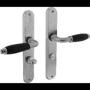 Intersteel Deurkruk Courgette met ovaal schild 235x40x8mm WC63/8mm mat chroom