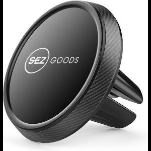 SezGoods Prime Magnet Phone Holder - Karbon Black - Magneet Telefoonhouder Auto - Telefoonhouder Auto Ventilatie - Telefoonhouders Auto Magnetisch