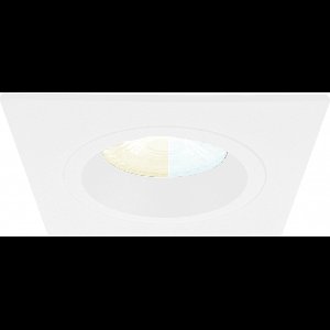 Inbouwspot Wietse met Philips HUE White Ambiance - Voor binnen / woonkamer / keuken / slaapkamer - spot - Wit - vierkant - IP20 - GU10 - Buitendiameter: 93MM - boorgat: 75-81MM - min. Inbouwdiepte: 70MM