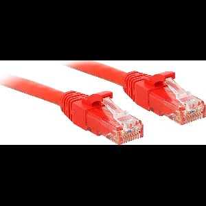 LINDY 48033 RJ45 Netwerkkabel, patchkabel CAT 6 U/UTP 2.00 m Rood 1 stuk(s)