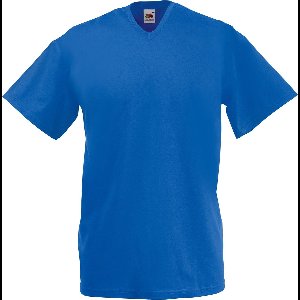 Fruit Of The Loom Heren Valuegewicht V-hals, T-shirt met korte mouwen. (Royaal)