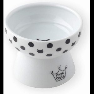 Spire-Pets Necoichi Verhoogde Mini Voerbak Voor Kat Of Hond - Wit