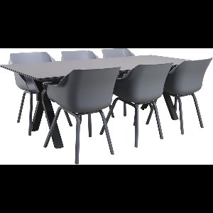 Hartman Sophie Element Misty Grey tuinset met Taste by 4 Seasons Outdoor Vesper Slate Grey 220cm Tuintafel