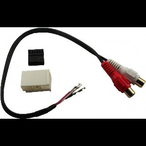 AUX RCA TULIP aansluitings adapter voor Quadlock connector van originele autoradio's