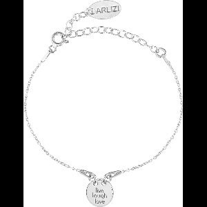 ARLIZI 1449 Armband Bedel Live Laugh Love - Dames - 925 Sterling Zilver - 19 cm