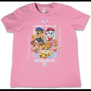 Paw Patrol Kinder T-Shirt Hero Pals Kids Tee NIC-12-PP005-DTF536 Pink-8 Jahre