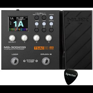 NUX MG-300 MKII digitaal multi-effectpedaal met versterker modeling, cab simulatie en Specter plectrum