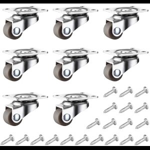 8 Movable Wheels, Small Moving Wheels, Small Wheels, Swivel Wheels, Quiet, 360 Degree Rotatable, Silent Rotatable, for Furniture