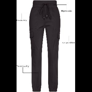 Mi Piace Travel Cargo Broek Dames - Zwart - Maat XXL/44 - 202307