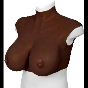 XX-DreamToys - Ultra Realistische Bodysuit - Drag - Bovenlijf Met Borsten - Bruin XL