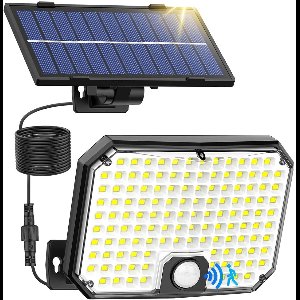 Sounix Buitenlamp met bewegingssensor op zonne energie - 126 LED - Met dag nacht sensor - Solar wandlamp buiten - 1 Stuk