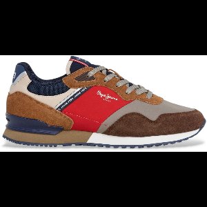 Pepe Jeans Bruine leren sneakers