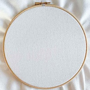 100 x 165 cm Ecologische Punchstof voor 3 maten punch naald set - extra fijne monks cloth 18 count - GOTS gecertificeerde katoenstof - wit