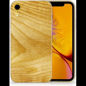 TPU Hoesje voor Apple iPhone Xr Bumper Hoesje Licht Hout