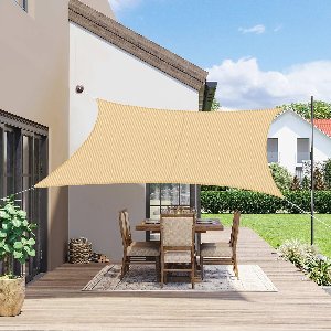 Ibenzoa® Rechthoekig waterdicht zonnezeil van 3 x 4 m met UV-bescherming voor buitengebruik