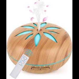 Crrynuo Aromatherapie Diffuser- 550ml - Ultrasone Luchtbevochtiger - Aromatherapie Essentiële Oliebrander met 7 LED-lampjes