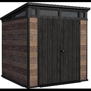 Keter Walnut Pent 77 Tuinhuis - 216x218x226 cm – Donker Bruin