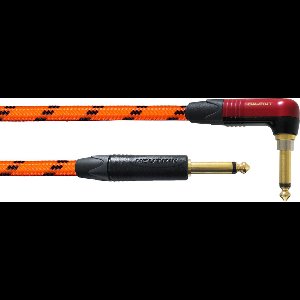 Cordial Blacklight-Edition 3 PR-G Silent Instrument Cable Angle 3m (Black/UV Green) - Instrumentenkabel