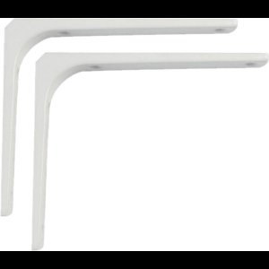 AMIG Plankdrager/planksteun van metaal - 2x - gelakt wit - H100 x B100 mm - boekenplank steunen