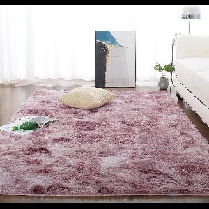 Vloerkleed, woonkamer, shaggy tapijt, hoogpolig, roze, langpolig tapijt, kinderkamer, modern, batik tapijt, jeugdkamer, pluizig tapijt, groot, roze, 120 x 180 cm