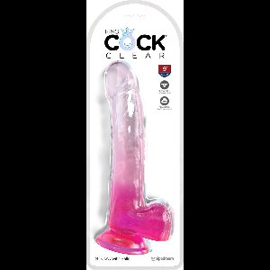 King Cock Clear 9 Inch Balls
