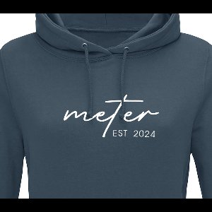 Hoodie dames met capuchon - Sweater dames capuchon - Meter - Meter cadeau - Liefste meter - Meter est 2024 - Blauwgrijs M