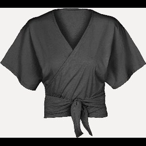 Namastae® Kimono dames | Yoga kleding dames | Cross over model | Korte mouw | Zwart | Maat M/L