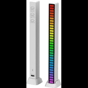 TechU™ Sound Control LED Licht – Ambient Bar – Stem & Muziek Activeert Licht – 18.1*15*1.8 cm – USB-kabel