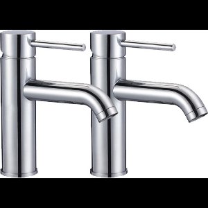 Haviklux - Set van 2 opzetkranen - Mengkranen - Verchroomd RVS