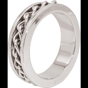 Cockring met ketting detail RVS Ø 50 mm