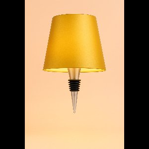 BOECK - Wijnfles Lamp – Oplaadbare Dimbare LED Lamp met Aanraakschakelaar – Tafellamp - Bar & Sfeerverlichting – Goud – USB-C – Geschikt voor Alle Flessen