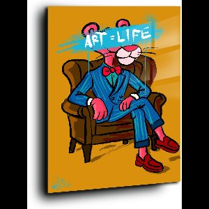 Chilling at the lounge - Meerdere kleuren - Canvas 30 x 40 cm Zw