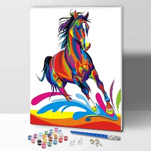 Schilderen op Nummer Paarden 30x40 cm met Lijst voor Beginners