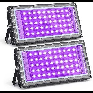 YOZHIQU 2 stuks 50W Spotlight - Zwart licht - 385-400nm - UV-harsuithardingslamp - Waterdicht - LED Zwart licht - Geschikt voor festivals en glowparty's