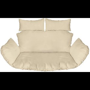 FEROCITY - Schommelkussen - Polyrotan schommelhoes - Voor een hangende tuincocon - XXL - Polyester - Beige