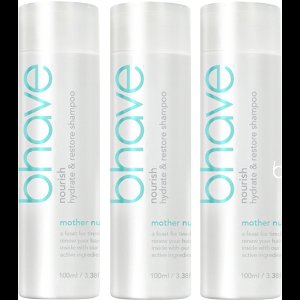 BHAVE NOURISH SHAMPOO 3X 100ML TRAVELSIZE VOORDEEL