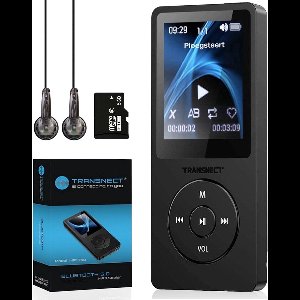Transnect® - MP3 Speler/MP4 - Bluetooth - 8GB Geheugen- Ondersteuning tot 128 GB - HiFi Oordopjes - Zwart