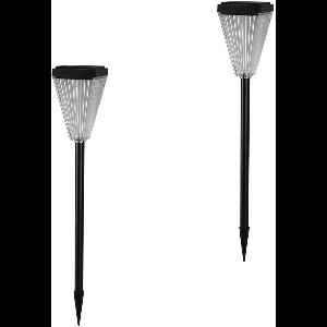 ANMI® 2 Stuks Solar Tuinlamp - Waterdichte LED Padverlichting op Zonne-energie - Instelbare Temperatuur - Buitenverlichting voor Patio Oprit en Looppaden