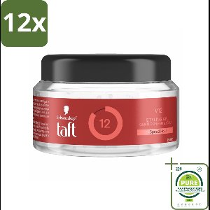 Taft - V12 - Styling Gel - Supersnelle fixatie - 250 ml - Voordeelverpakking - 12 stuks - Haar gel - Taft V12