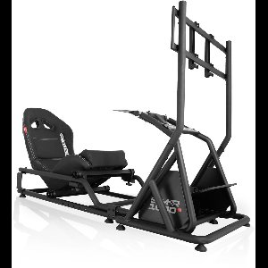 REBBLERS® SIMR 1000 Sim Racing Cockpit + TV Standaard - Verstelbare Racestoel van Formula naar GT/Rally - Race Simulator - Zwart