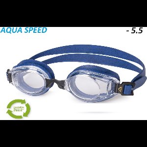 LUMINA Zwembril op sterkte - heldere glazen negatieve sterkte - 5.5 - met geryclede siliconen