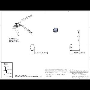 Hipshot HS6B1HEXB hex guitar tuner button, black